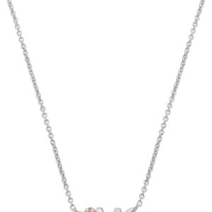 Michael Kors Brass and Pavé Crystal MK Logo Pendant Necklace...