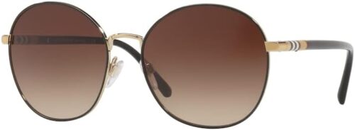 BURBERRY BE3094 114513 49MM Light Gold/Brown Gradient Round ...