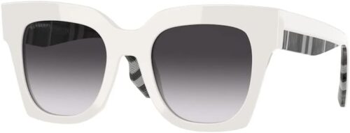 BURBERRY Kitty BE4364 39958G 49MM White/Grey Gradient Square...