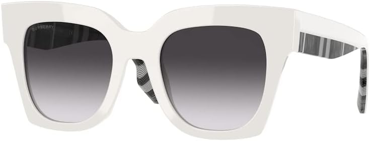 BURBERRY Kitty BE4364 39958G 49MM White/Grey Gradient Square...