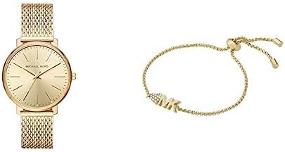 Michael Kors Women's Pyper Gold-Tone Stainless Steel Mesh Wa...