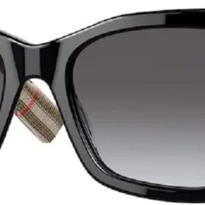 BURBERRY Elsa BE4346 39428G 53MM Black/Light Grey Gradient D...