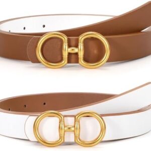 TRIWORKS Women Reversible Leather Belt for Jeans Pants Fashi...