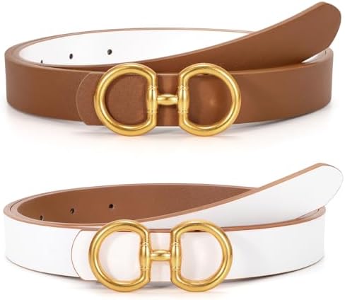 TRIWORKS Women Reversible Leather Belt for Jeans Pants Fashi...