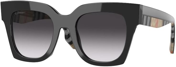 BURBERRY Kitty BE4364 39428G Black/Grey Gradient 49MM Square...