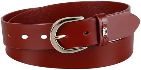 Tommy Hilfiger Women's TH Ornament Logo Casual Leather Belt ...