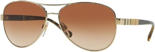 BURBERRY BE3080 114513 59M Light Gold/Brown Gradient Pilot S...