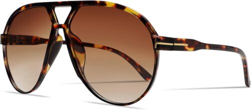 Retro Aviator Sunglasses for Women Men Oversized Classic 70s...