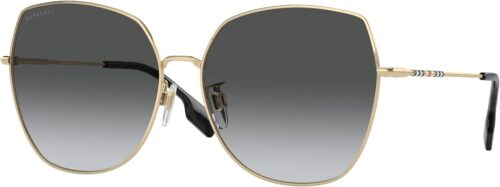 BURBERRY BE3136D 1109T3 60MM Light Gold/Polarized Grey Gradi...
