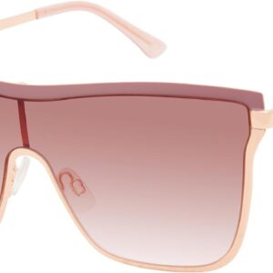 Jessica Simpson J6100 Chic Metal Shield Square Sunglasses wi...