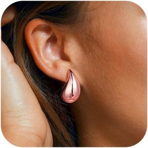 Vrsilver Teardrop Earrings for Women Fashion - Chunky Gold |...