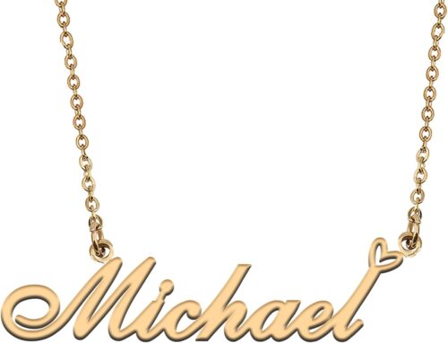 HUAN XUN Personalized Custom Initial Pendant Name Necklaces ...