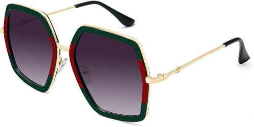 WOWSUN Oversized Big Fashion Sunglasses for Women Irregular ...