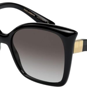 Dolce & Gabbana Women's Round Fashion Sunglasses, Black/Ligh...