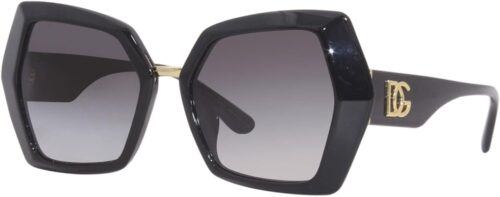 Dolce & Gabbana DG4377F Women's Sunglasses Black/Light Grey ...