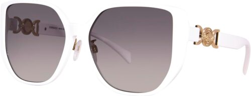 Versace VE4449D 314/11 Sunglasses Women's White/Grey Gradien...