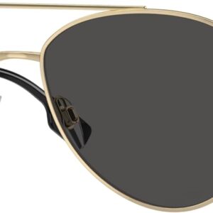 BURBERRY BE3147 110987 58MM Light Gold/Dark Grey Pilot Sungl...