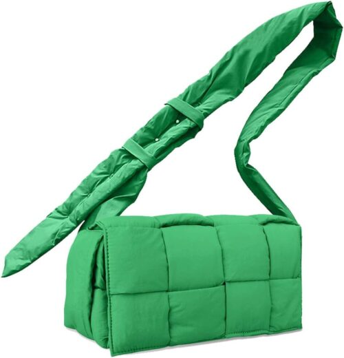 Puffer Woven Bag Women Padded Designer Crossbody Bags Woven ...