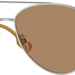 BURBERRY BE3147 1344M4 58MM Silver/Photo Brown Pilot Sunglas...