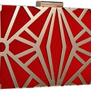 UBORSE Women Clutch Bag Velvet Purse Metal Vintage Evening B...