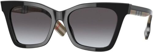 BURBERRY Sunglasses BE 4346 39428G Elsa Black Light Grey Gra...