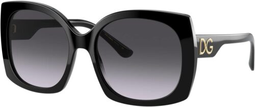 Dolce & Gabbana Women's Round Fashion Sunglasses, Black/Ligh...
