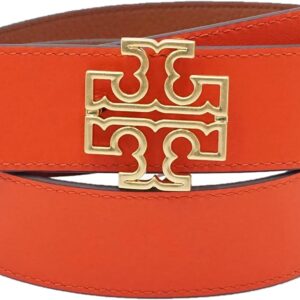 Tory Burch 141742 Britten Logo Classic Tan/Poppy Red With Go...