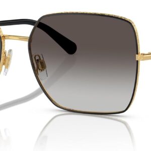Dolce & Gabbana DG2242-13348G Sunglasses Black Gold/Grey Gra...