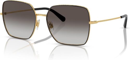 Dolce & Gabbana DG2242-13348G Sunglasses Black Gold/Grey Gra...