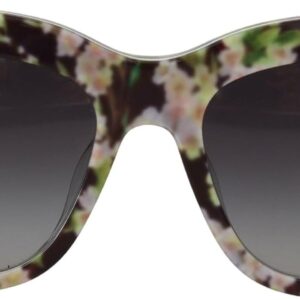 Dolce & Gabbana Black Floral Acetate Rectangle Shades DG4231...
