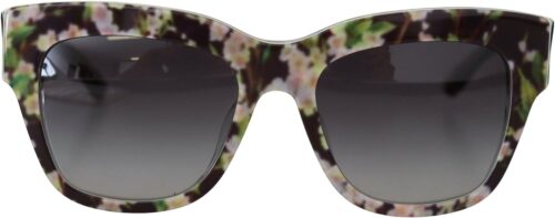 Dolce & Gabbana Black Floral Acetate Rectangle Shades DG4231...