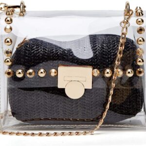 YYW Clear Purse Stadium Approved for Women, Small Clear Purs...