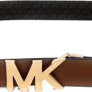 Michael Kors Reversible Logo Leather Buckle Waist Belt
