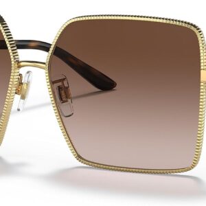 Dolce & Gabbana Women's Round Fashion Sunglasses, Gold/Gradi...