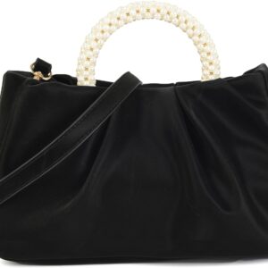 Valleycomfy Evening Clutch Pearl Purses for Women Ladies Sof...