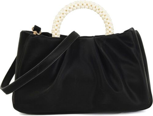 Valleycomfy Evening Clutch Pearl Purses for Women Ladies Sof...