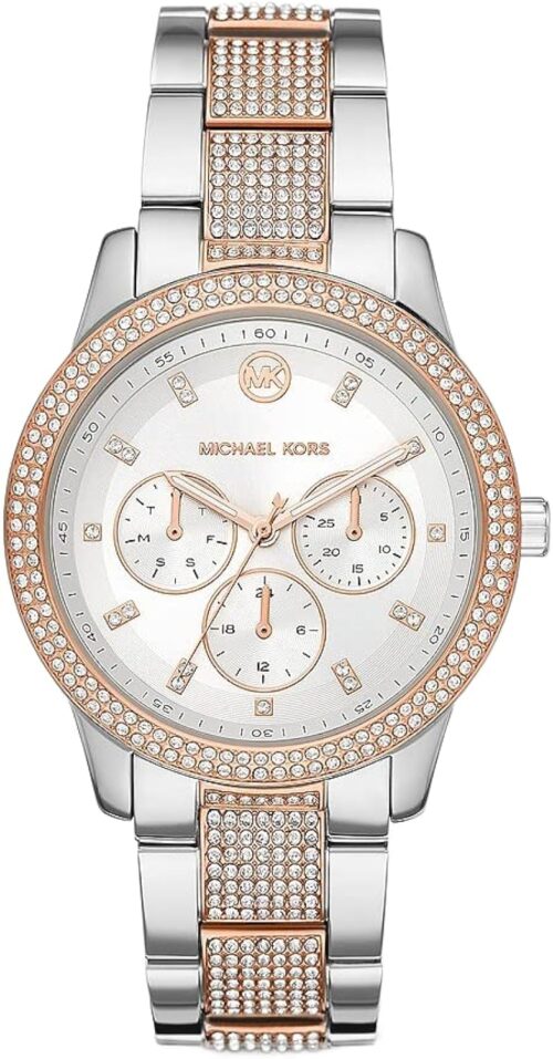 Michael Kors MK6827 Tibby White Chronograph Glitz Dial Two T...