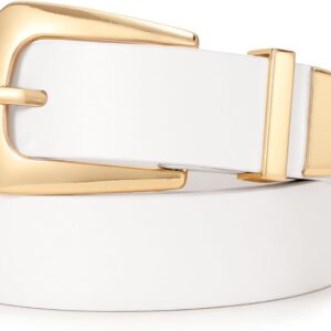 SUOSDEY Women's Leather Belts Vintage Western Belt Metal Tai...