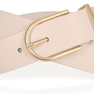 SANSTHS Women Faux Leather Chic Belts for Jeans Pants Fashio...