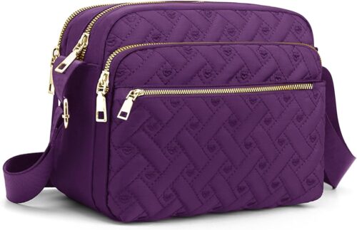 Medium Nylon Crossbody Bags for Women Trendy Crossbody Purse...