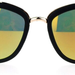SA106 Womens Color Mirror Mirrored Lens Oversize Cat Eye Sun...