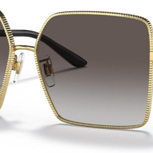 Dolce & Gabbana Women's Round Fashion Sunglasses, Gold/Light...