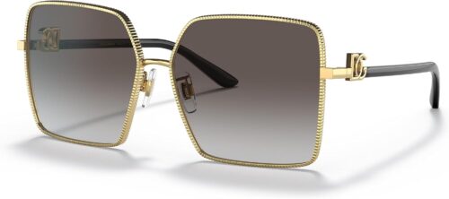 Dolce & Gabbana Women's Round Fashion Sunglasses, Gold/Light...