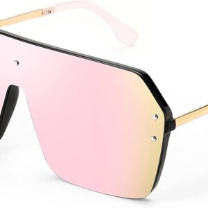 FEISEDY Classic Siamese One Piece Sunglasses Nice Rimless St...