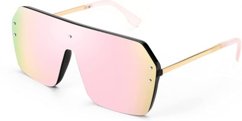 FEISEDY Classic Siamese One Piece Sunglasses Nice Rimless St...