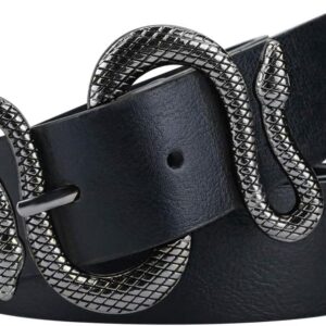 Belts for Women,Women Fashion Leather Belt for Dress with Sn...