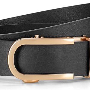 JASGOOD Ratchet Leather Belt for Women Ladies Ratchet Belt f...