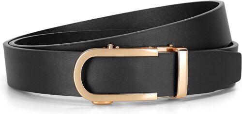 JASGOOD Ratchet Leather Belt for Women Ladies Ratchet Belt f...