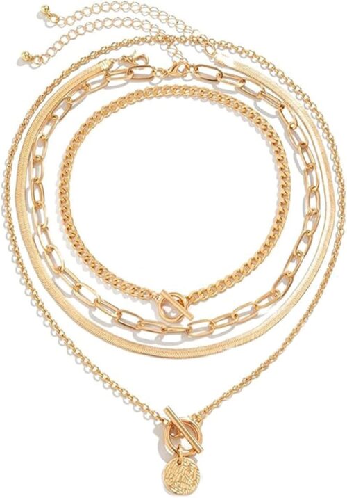 Ingemark 4Pcs Layered Gold Choker Necklace Sets for Women Gi...