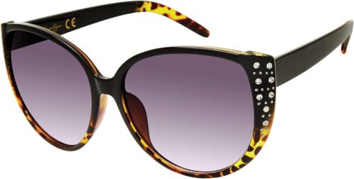 Jessica Simpson Women's J5837 Rhinestone Cat Eye Sunglasses ...